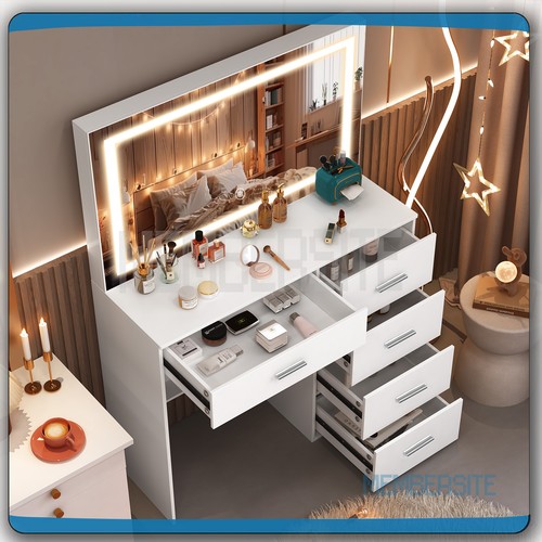 White makeup vanity table - makeup,