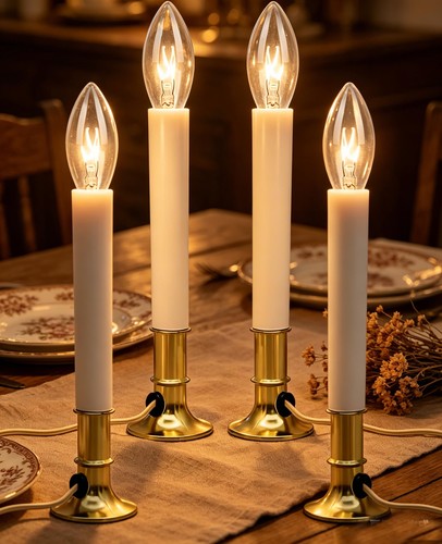 4pk window candles - window, lights