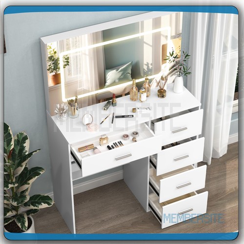 White vanity table - vanity,