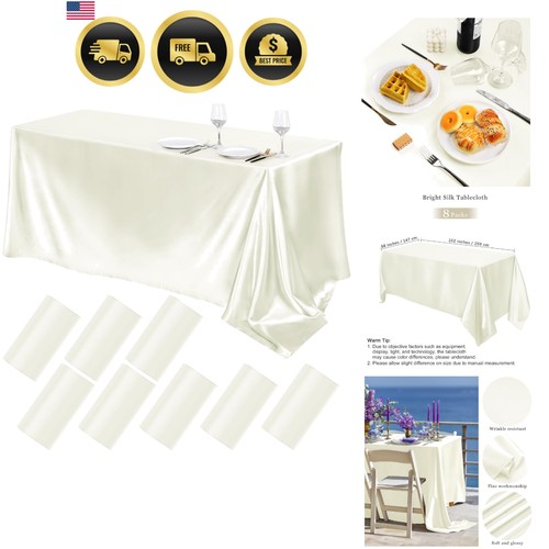 Satin tablecloth 102x58 inch - tablecloth,